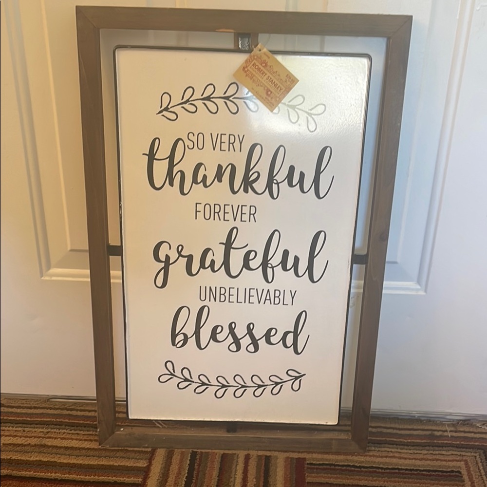 Inspirational Wall Art - Thankful Grateful Blessed